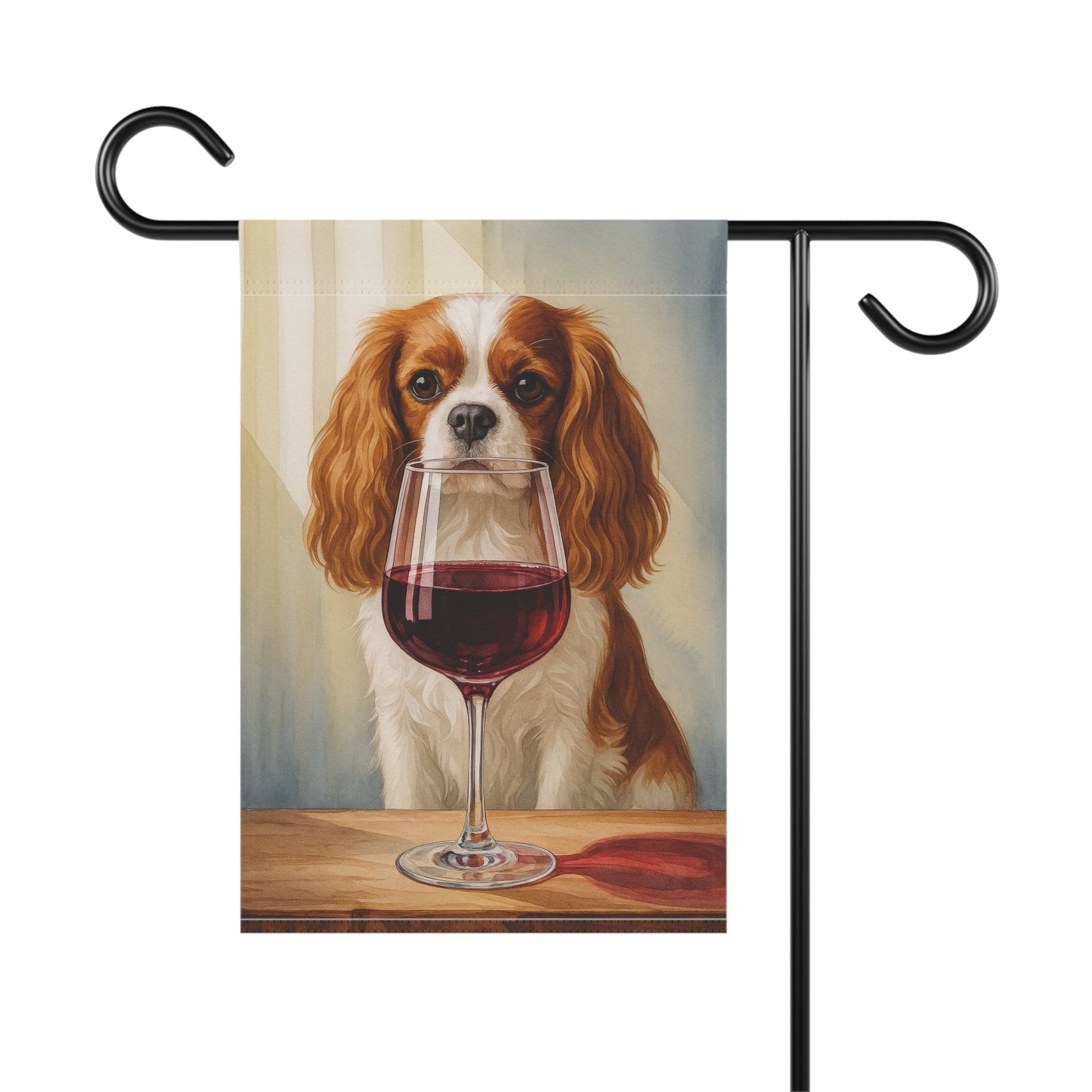 Printify Garden Flag Blenheim Cavalier King Charles Wine Garden Flag
