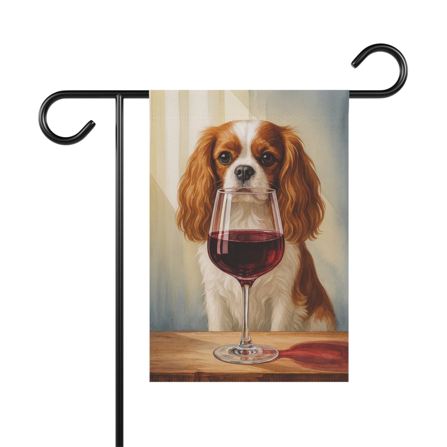 Printify Garden Flag Blenheim Cavalier King Charles Wine Garden Flag