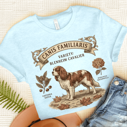 Personalized Cavalier Latin Nature Unisex TShirt Heather Ice Blue