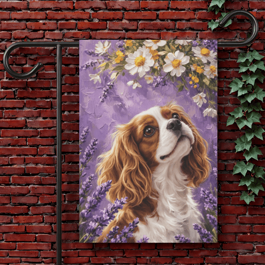 Personalized Cavalier Lavender Garden Flag 12'' × 18''