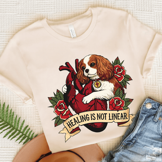 Personalized Cavalier Linear Healing Unisex TShirt Natural