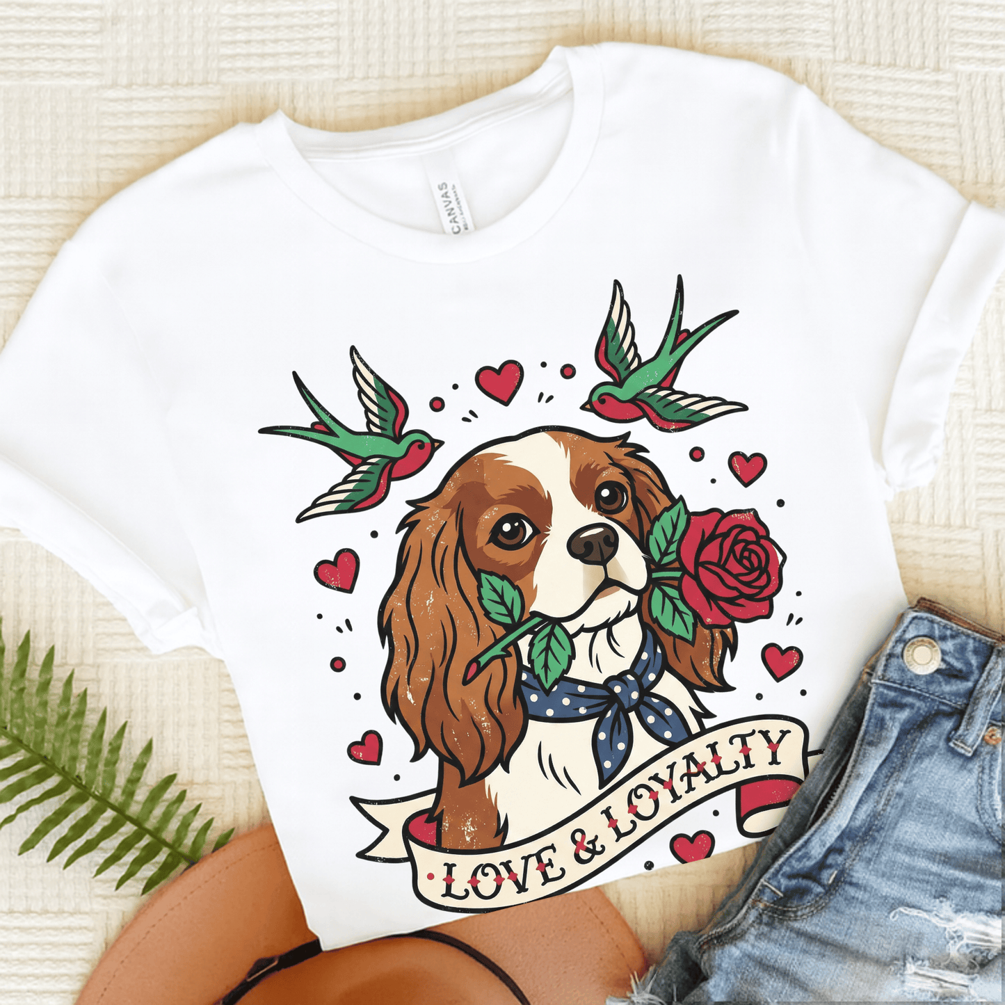 Personalized Cavalier Loyalty Tattoo Unisex TShirt White
