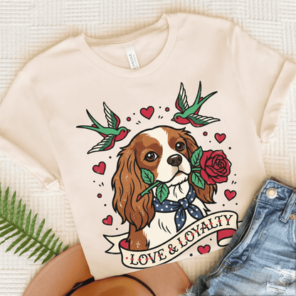 Personalized Cavalier Loyalty Tattoo Unisex TShirt Natural