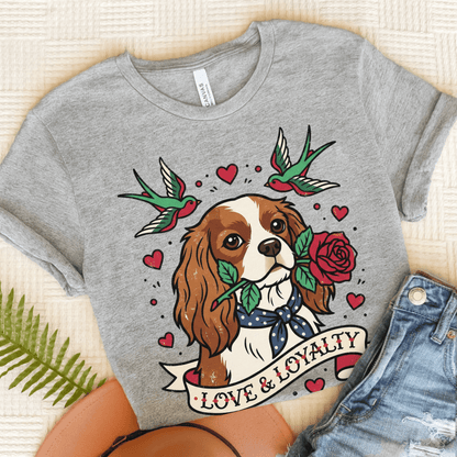 Personalized Cavalier Loyalty Tattoo Unisex TShirt Athletic Heather