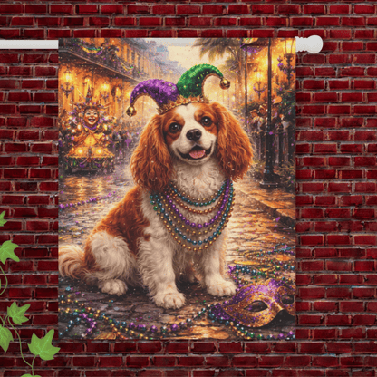 Personalized Cavalier Mardi Gras Party Yard Flag 24.5'' × 32''