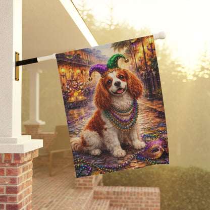 Personalized Cavalier Mardi Gras Party Yard Flag