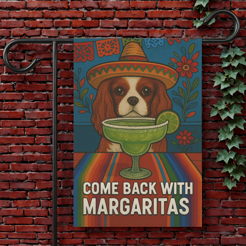 Blenheim Cavalier Margaritas Garden Flag 12'' × 18''