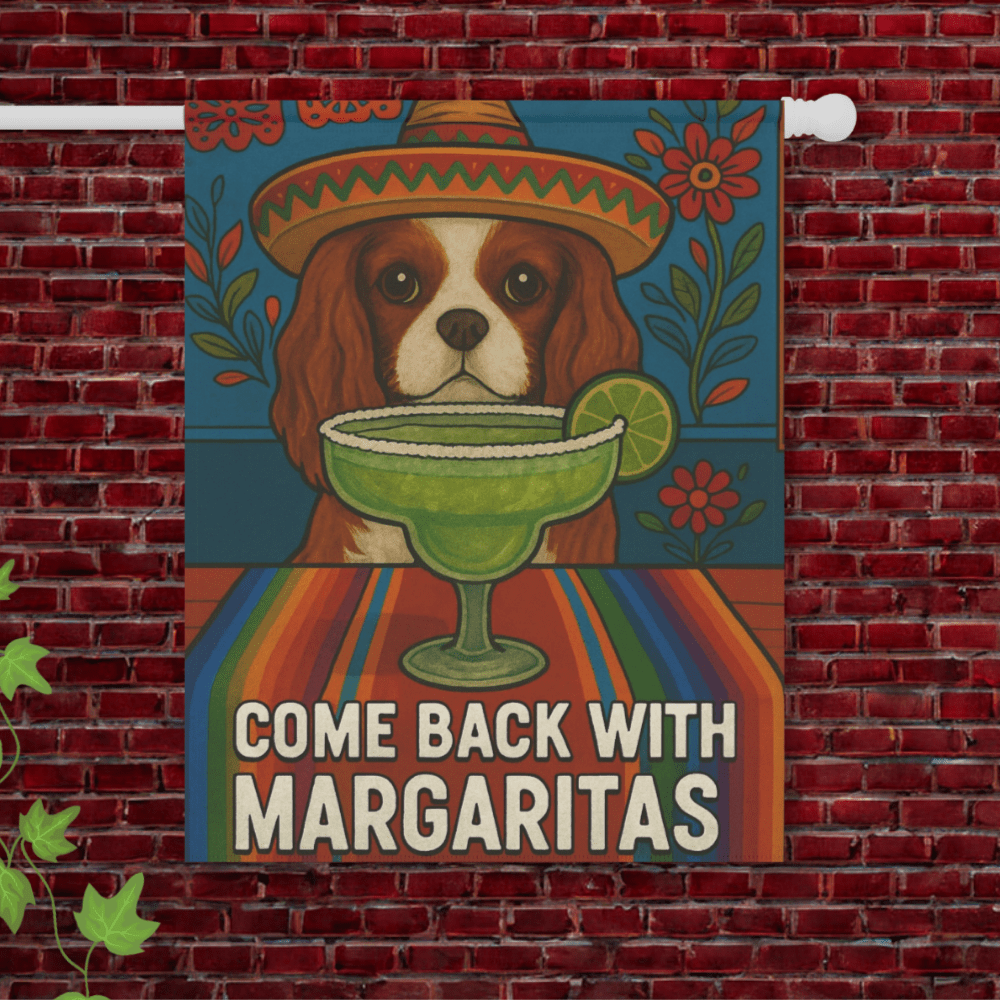 Blenheim Cavalier Margaritas Garden Flag 24.5'' × 32''