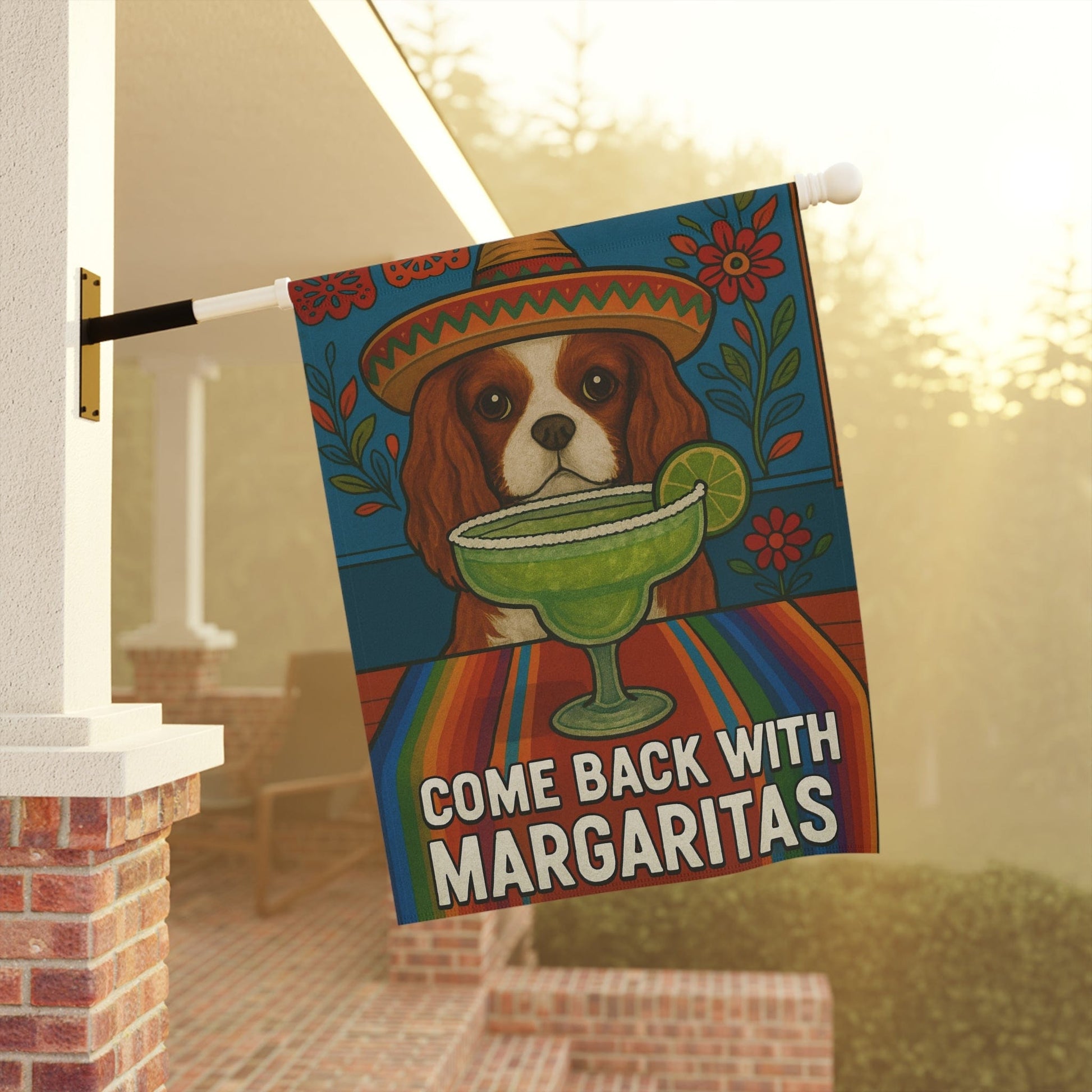 Blenheim Cavalier Margaritas Garden Flag