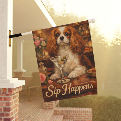 Personalized Cavalier Martini Garden Flag