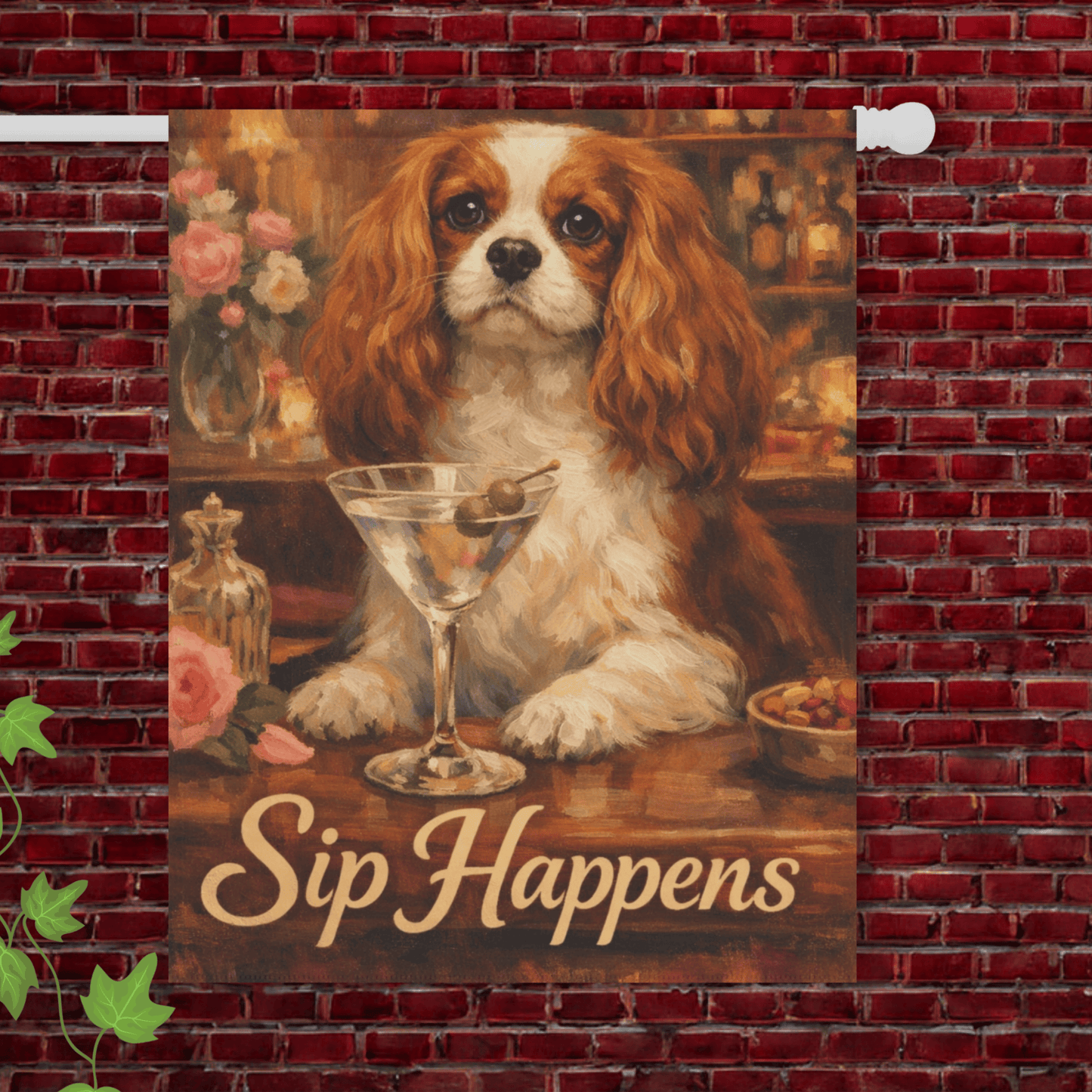 Personalized Cavalier Martini Garden Flag 24.5'' × 32''