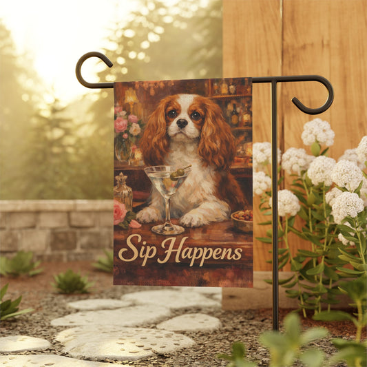 Personalized Cavalier Martini Garden Flag