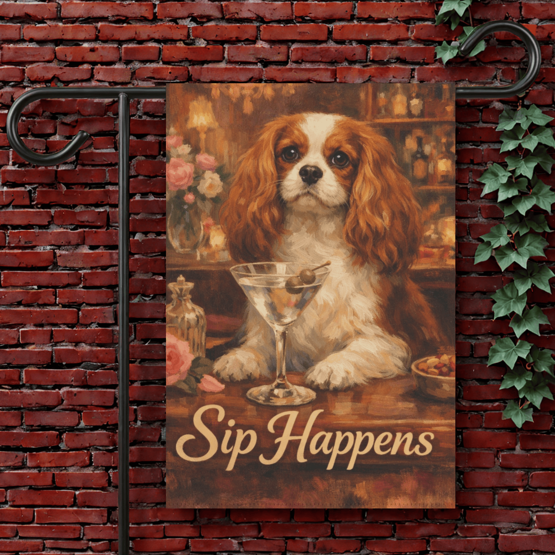 Personalized Cavalier Martini Garden Flag 12'' × 18''