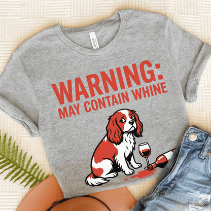 Personalized Cavalier Contain Whine Unisex Tshirt Athletic Heather
