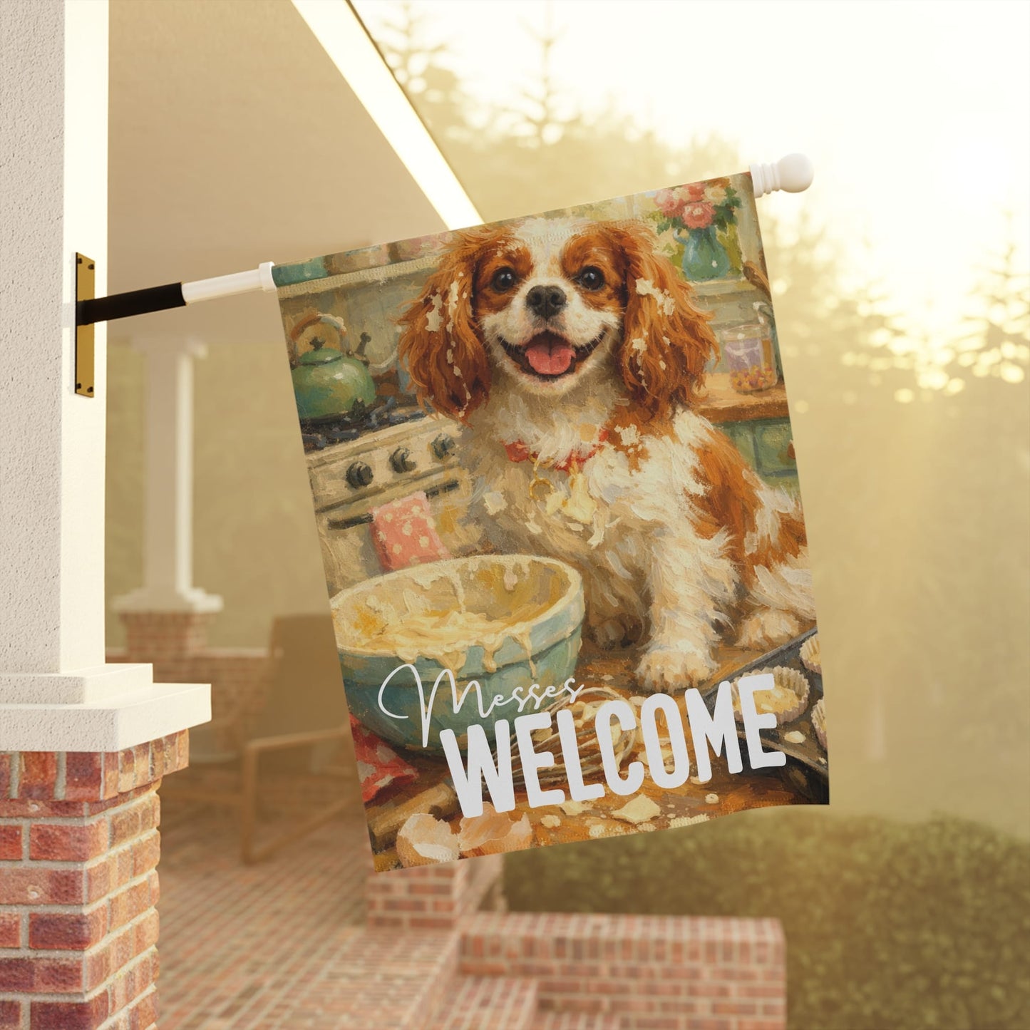 Personalized Cavalier Baking Garden Flag