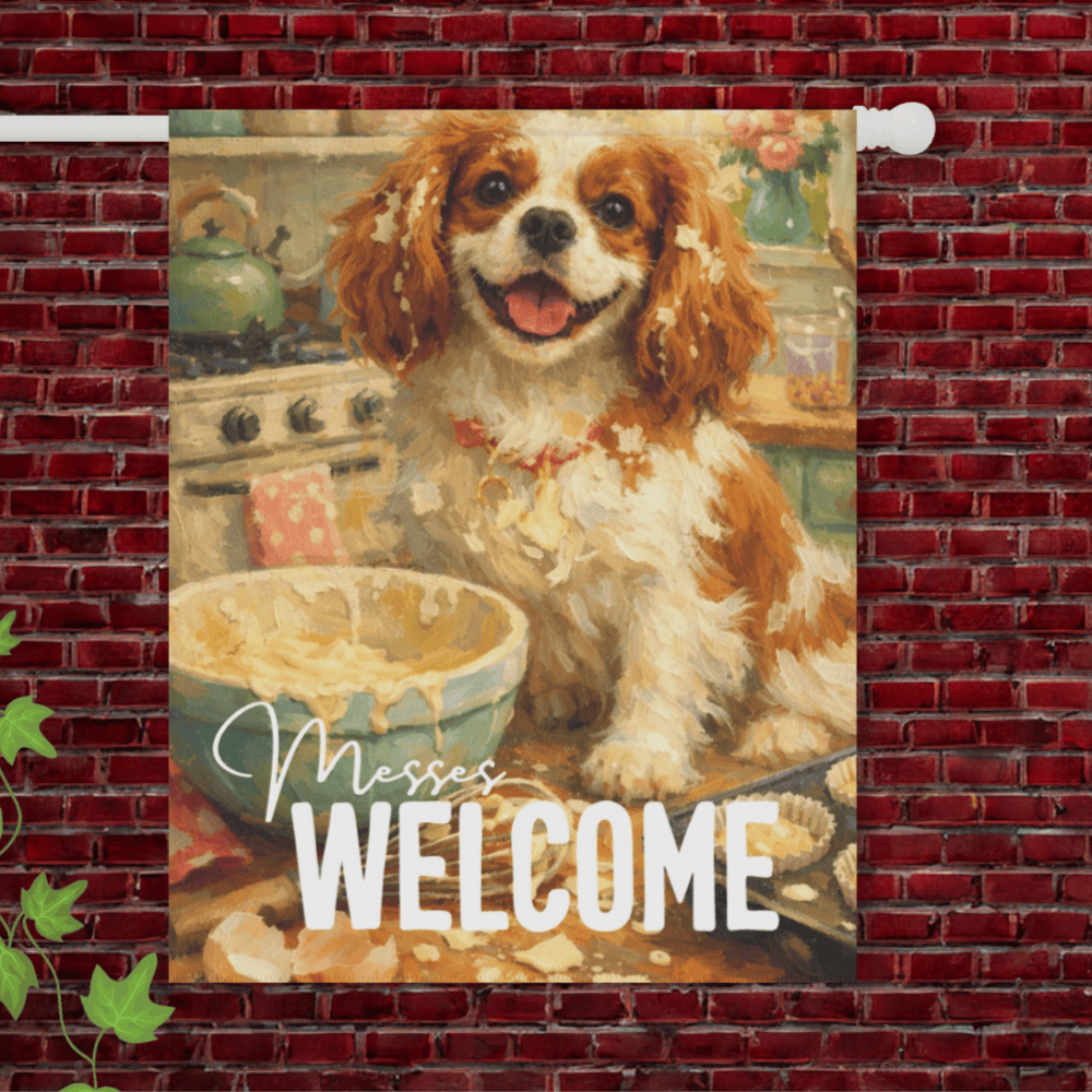 Personalized Cavalier Baking Garden Flag 24.5'' × 32''