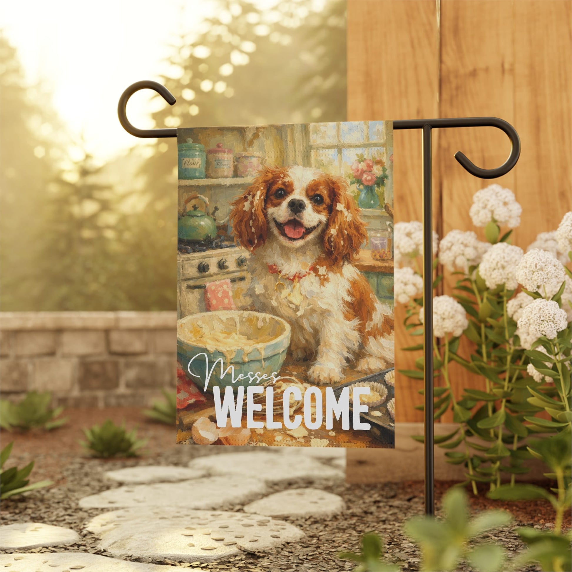 Personalized Cavalier Baking Garden Flag