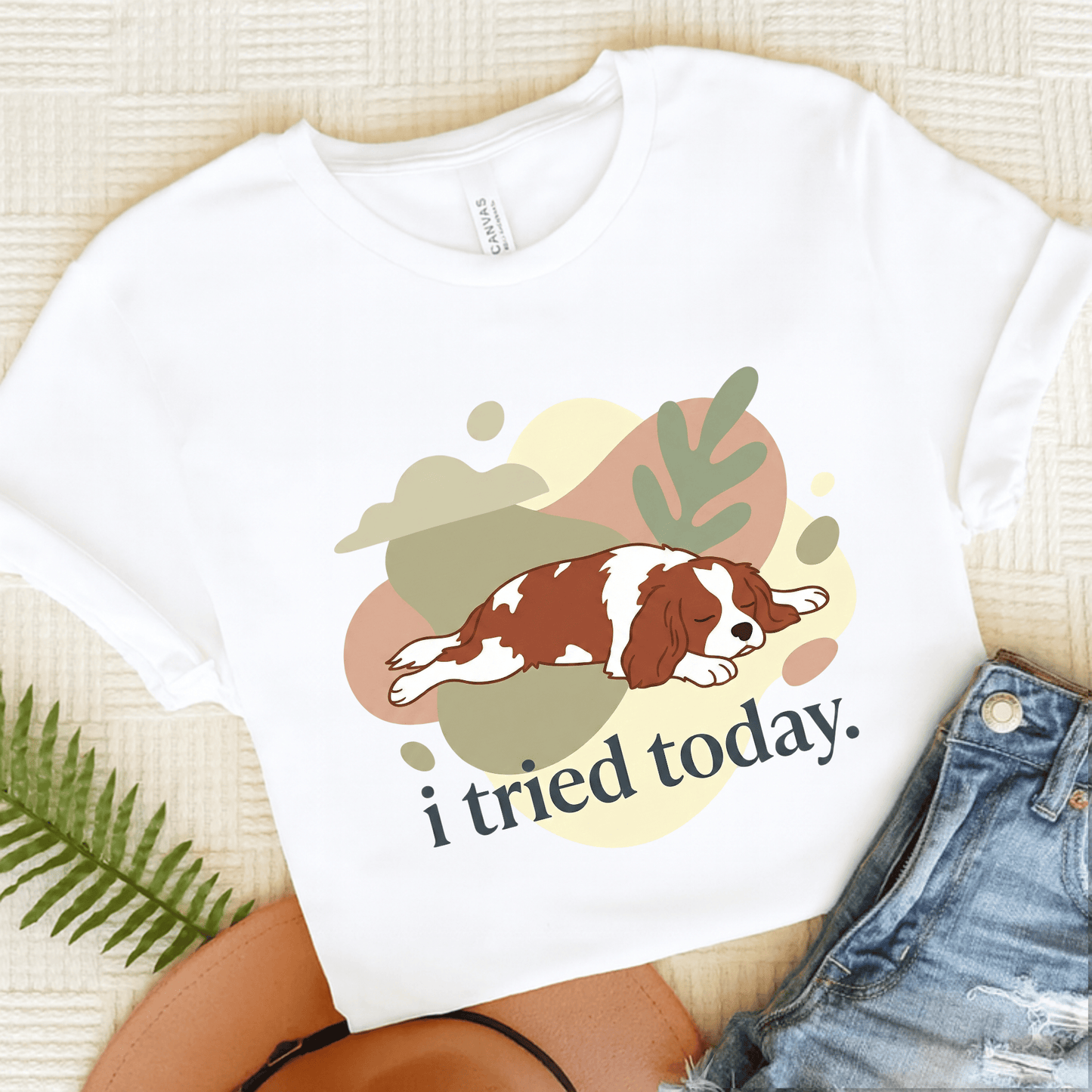 Personalized Cavalier Tried Today Unisex TShirt White