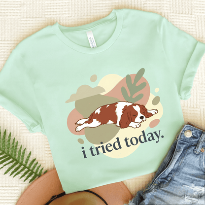 Personalized Cavalier Tried Today Unisex TShirt Heather Mint