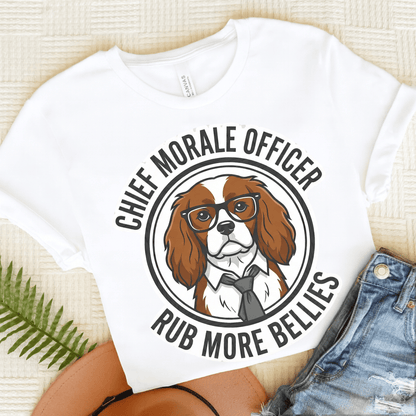 Personalized Cavalier Morale Work Unisex Tshirt White