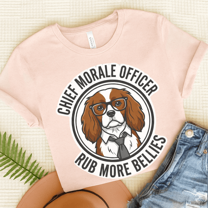 Personalized Cavalier Morale Work Unisex Tshirt Soft Pink