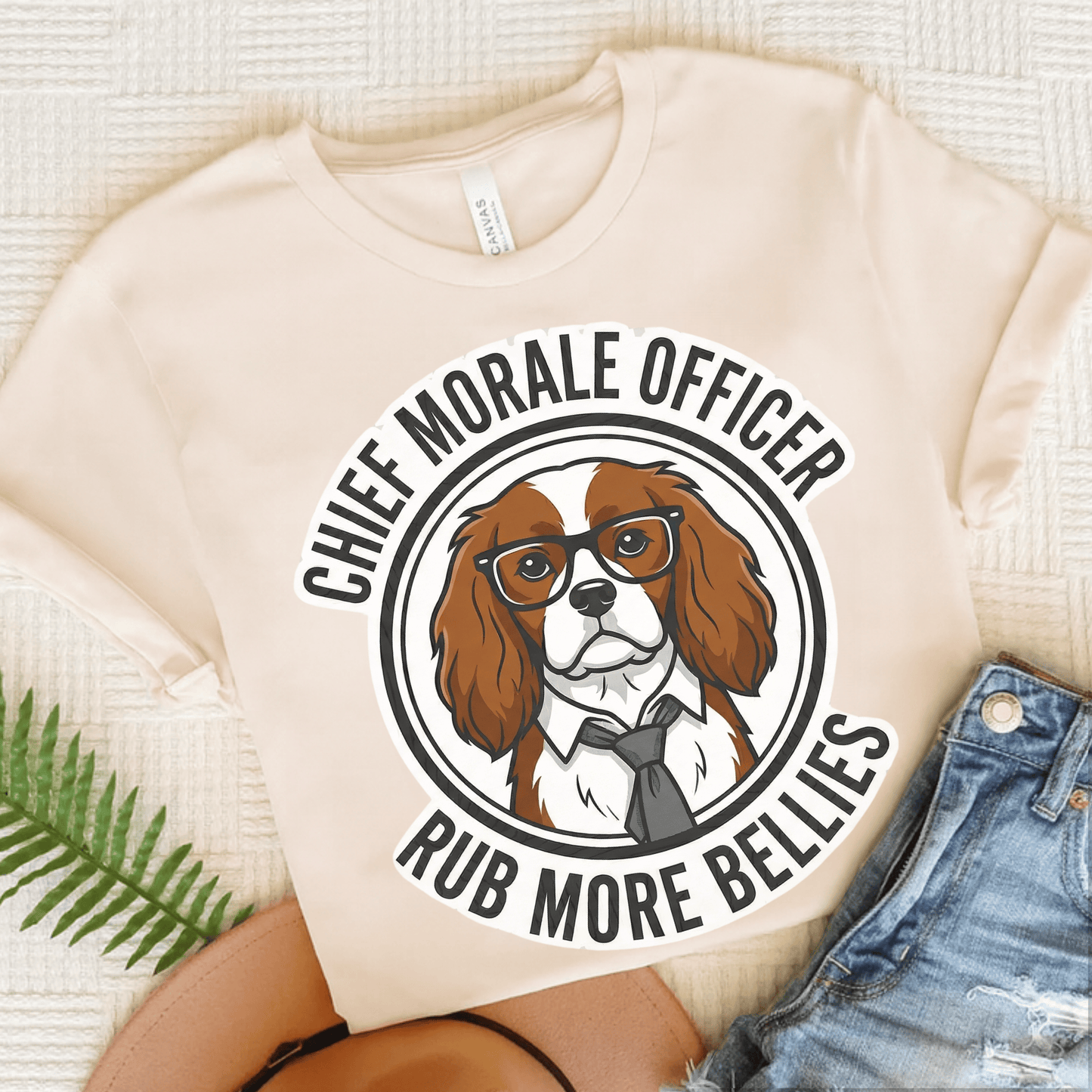 Personalized Cavalier Morale Work Unisex Tshirt Natural