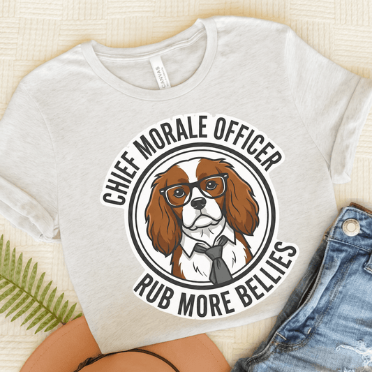 Personalized Cavalier Morale Work Unisex Tshirt Ash