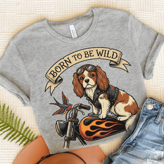 Personalized Cavalier Motorcycle Unisex TShirt Athletic Heather