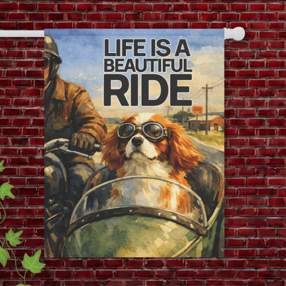 Personalized Cavalier Motorcycle Garden Garden Flag 24.5'' × 32''