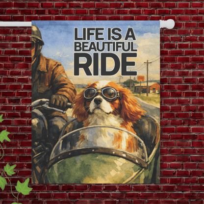 Personalized Cavalier Motorcycle Garden Garden Flag 24.5'' × 32''