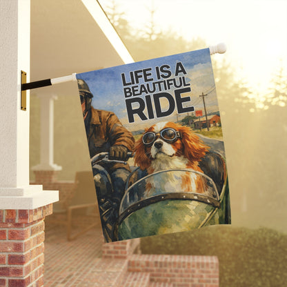 Personalized Cavalier Motorcycle Garden Garden Flag