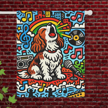 Personalized Cavalier Music Lover Garden Flag 24.5'' × 32''