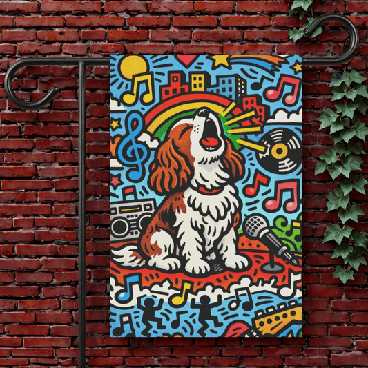 Personalized Cavalier Music Lover Garden Flag 12'' × 18''