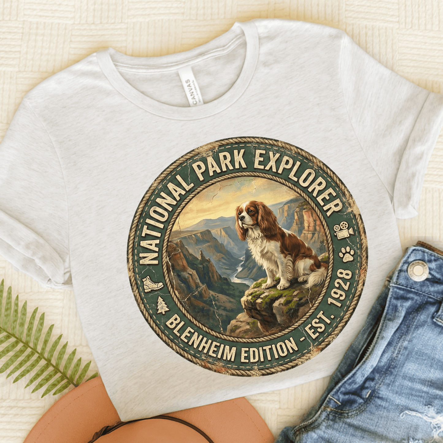 Personalized Cavalier National Parks Unisex TShirt Ash