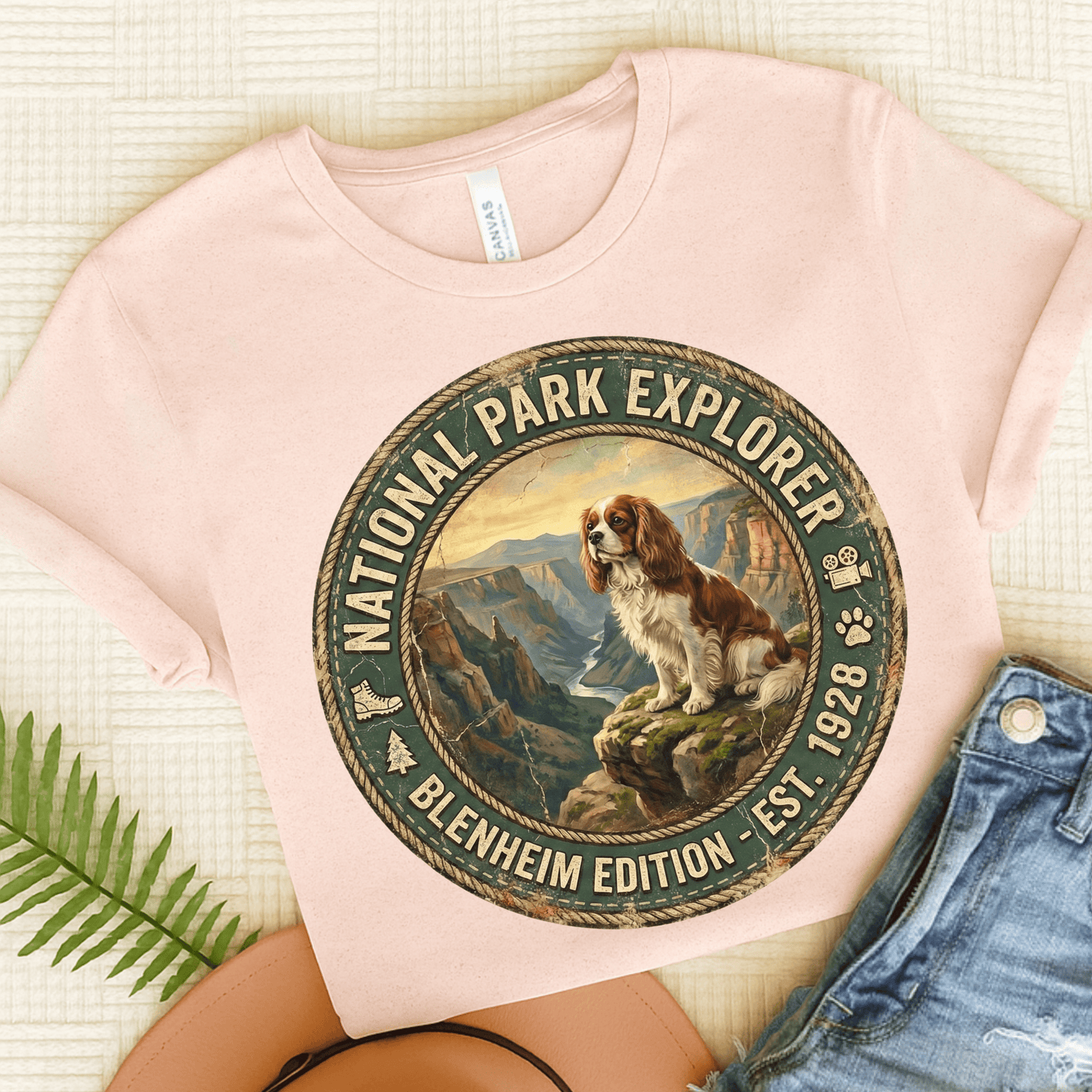 Personalized Cavalier National Parks Unisex TShirt Soft Pink