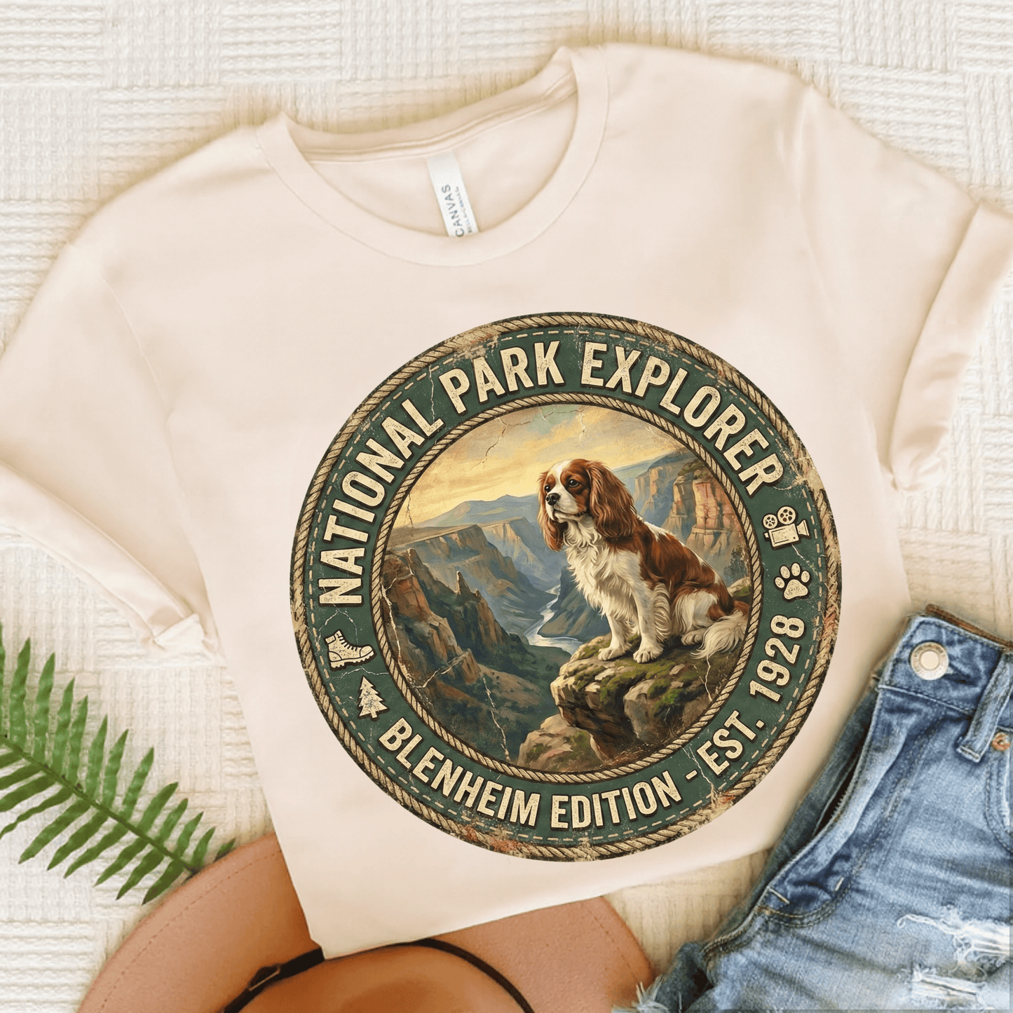 Personalized Cavalier National Parks Unisex TShirt Natural