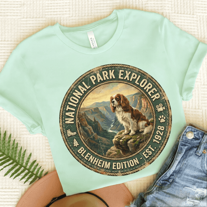 Personalized Cavalier National Parks Unisex TShirt Heather Mint