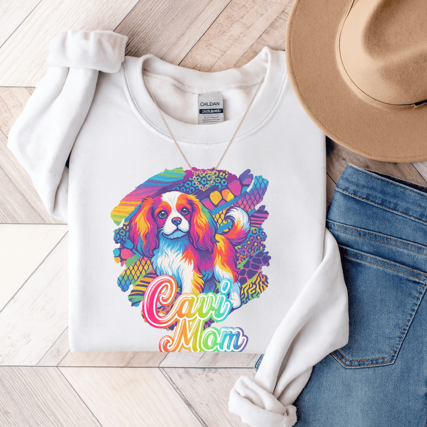 Blenheim Cavalier Neon Sweatshirt White