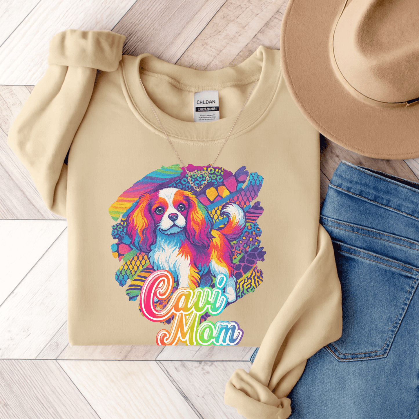Blenheim Cavalier Neon Sweatshirt Sand