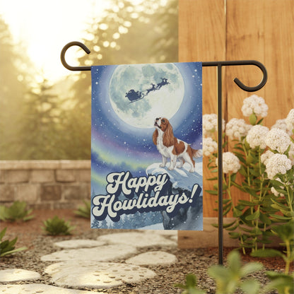 Personalized Cavalier Howlidays Garden Yard Flag