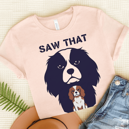 Personalized Cavalier Noir Saw That Unisex Tshirt Soft Pink