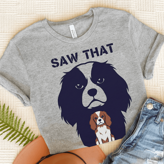 Personalized Cavalier Noir Saw That Unisex Tshirt Athletic Heather