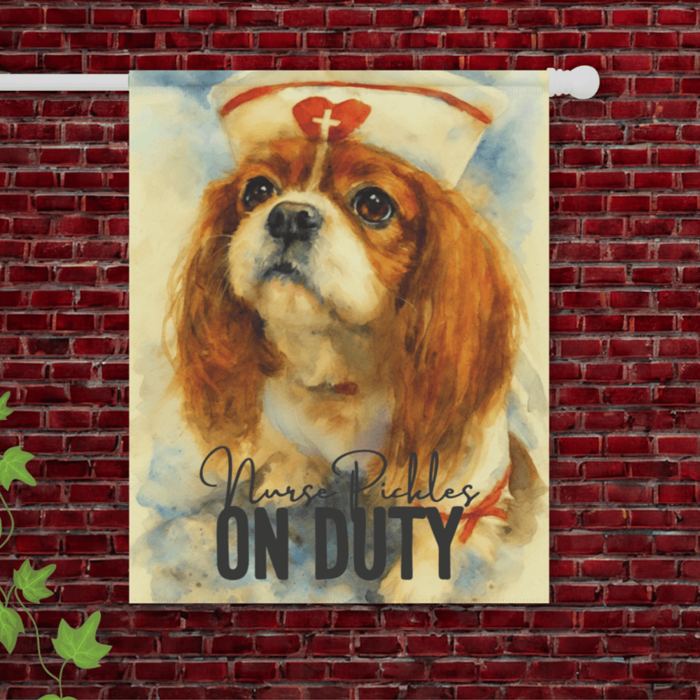 Personalized Cavalier Nursing Gift Garden Flag 24.5'' × 32''