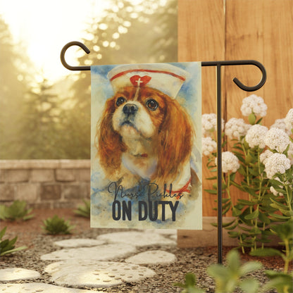 Personalized Cavalier Nursing Gift Garden Flag