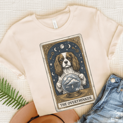 Personalized Cavalier Overthinker Tarot Unisex Tshirt Natural