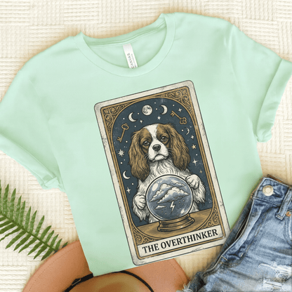 Personalized Cavalier Overthinker Tarot Unisex Tshirt Heather Mint