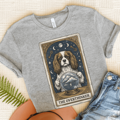 Personalized Cavalier Overthinker Tarot Unisex Tshirt Athletic Heather
