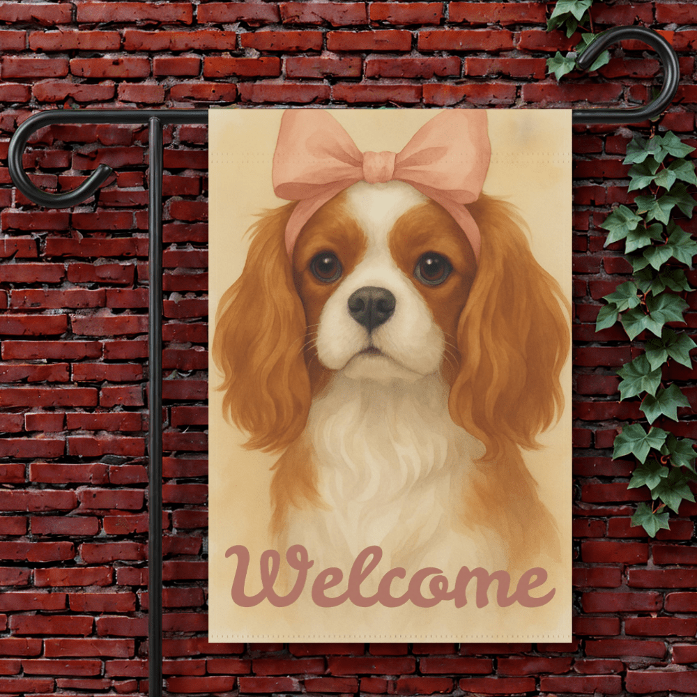 Blenheim Cavalier Pink Coquette Garden Flag 12'' × 18''