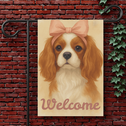 Blenheim Cavalier Pink Coquette Garden Flag 12'' × 18''