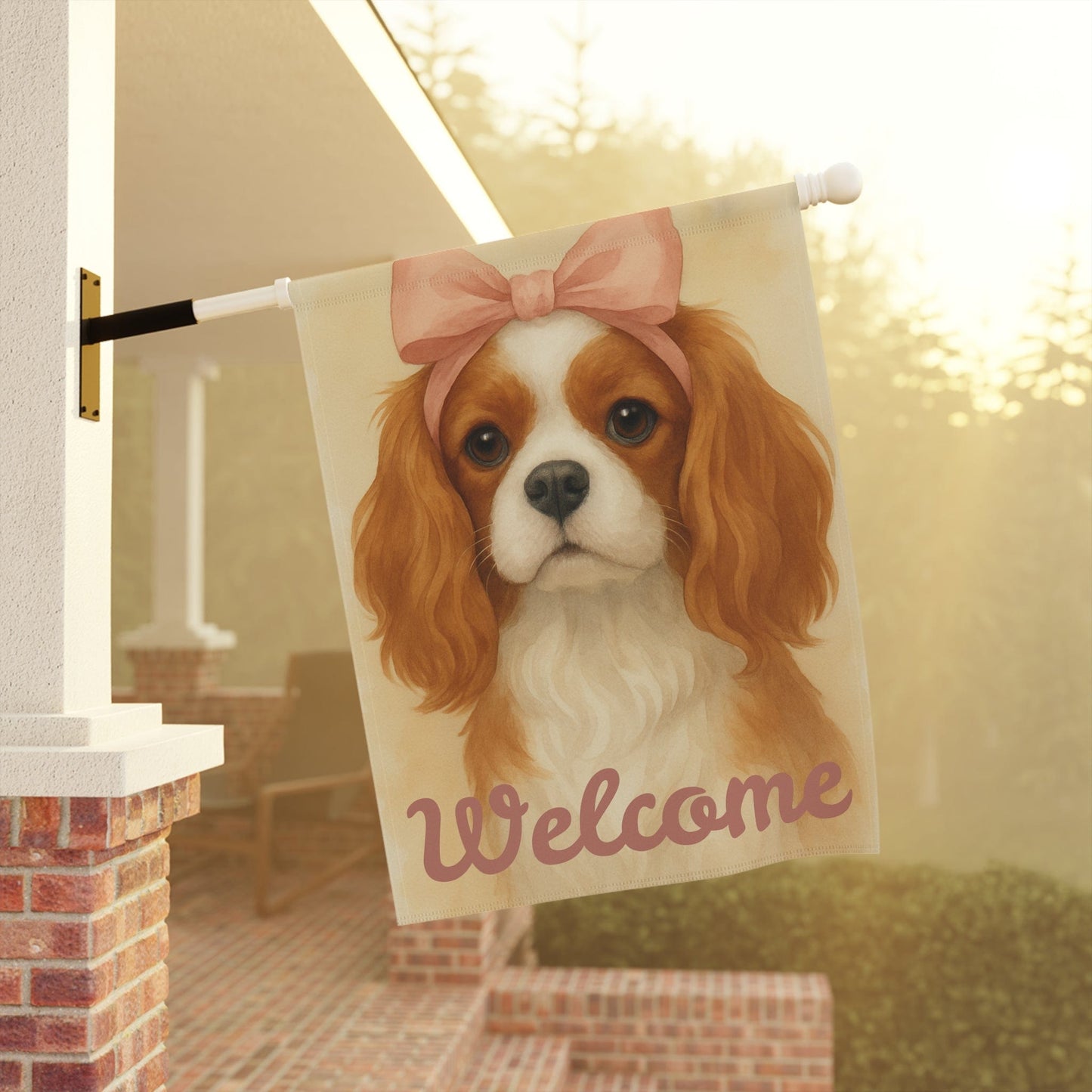 Blenheim Cavalier Pink Coquette Garden Flag